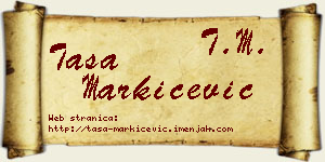 Tasa Markićević vizit kartica